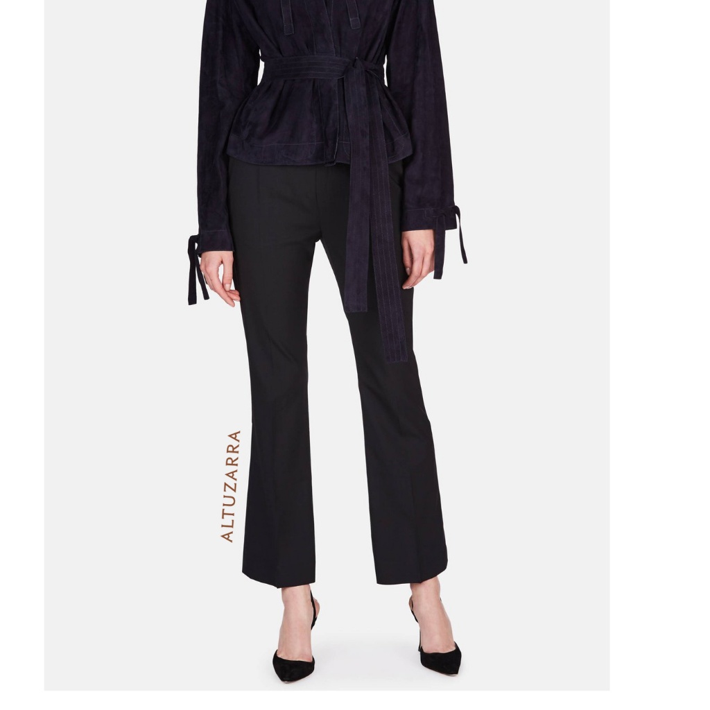Altuzarra Ross Pant Black Elastic Band Trousers Eu36 Altuzarra Black Flare Pants